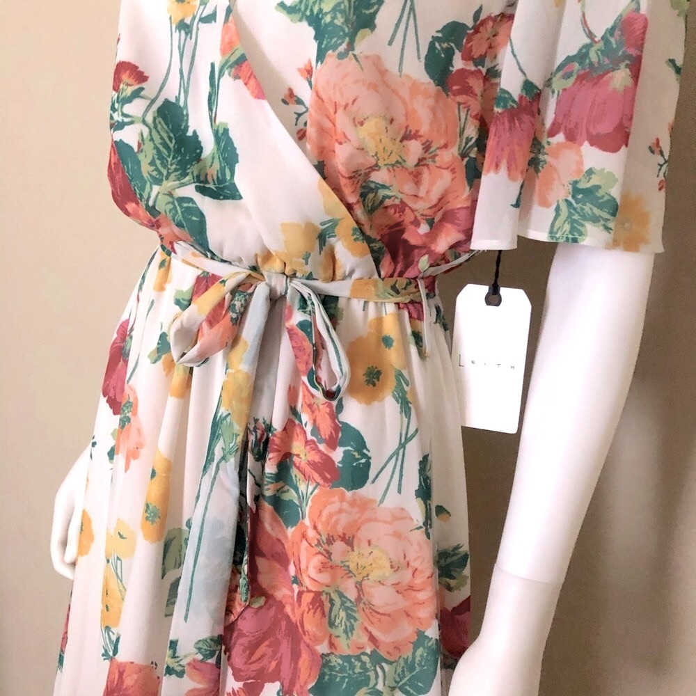 Leith flutter sleeve high low dress - Picture 4 of 15